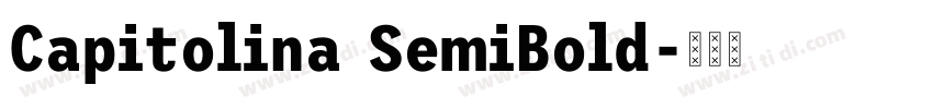 Capitolina SemiBold字体转换